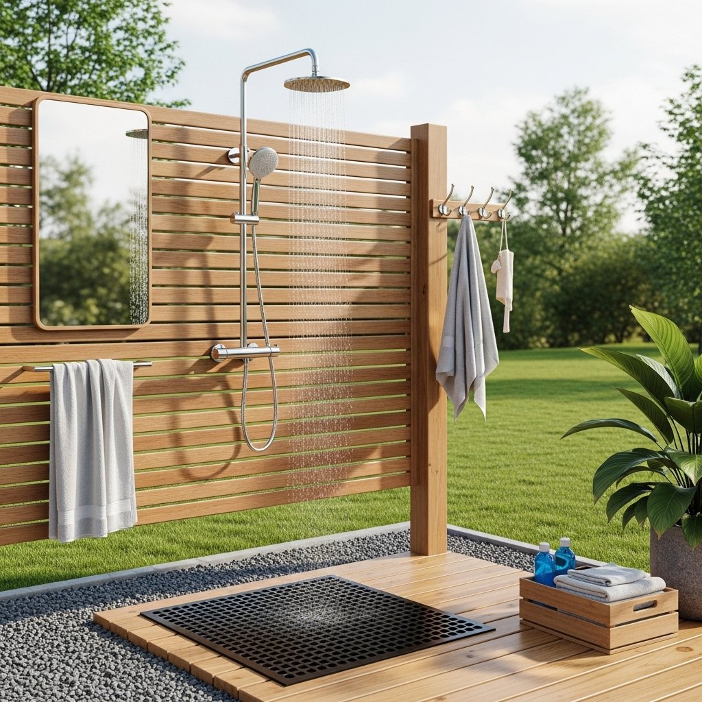 Stylish Outdoor Shower Enclosure