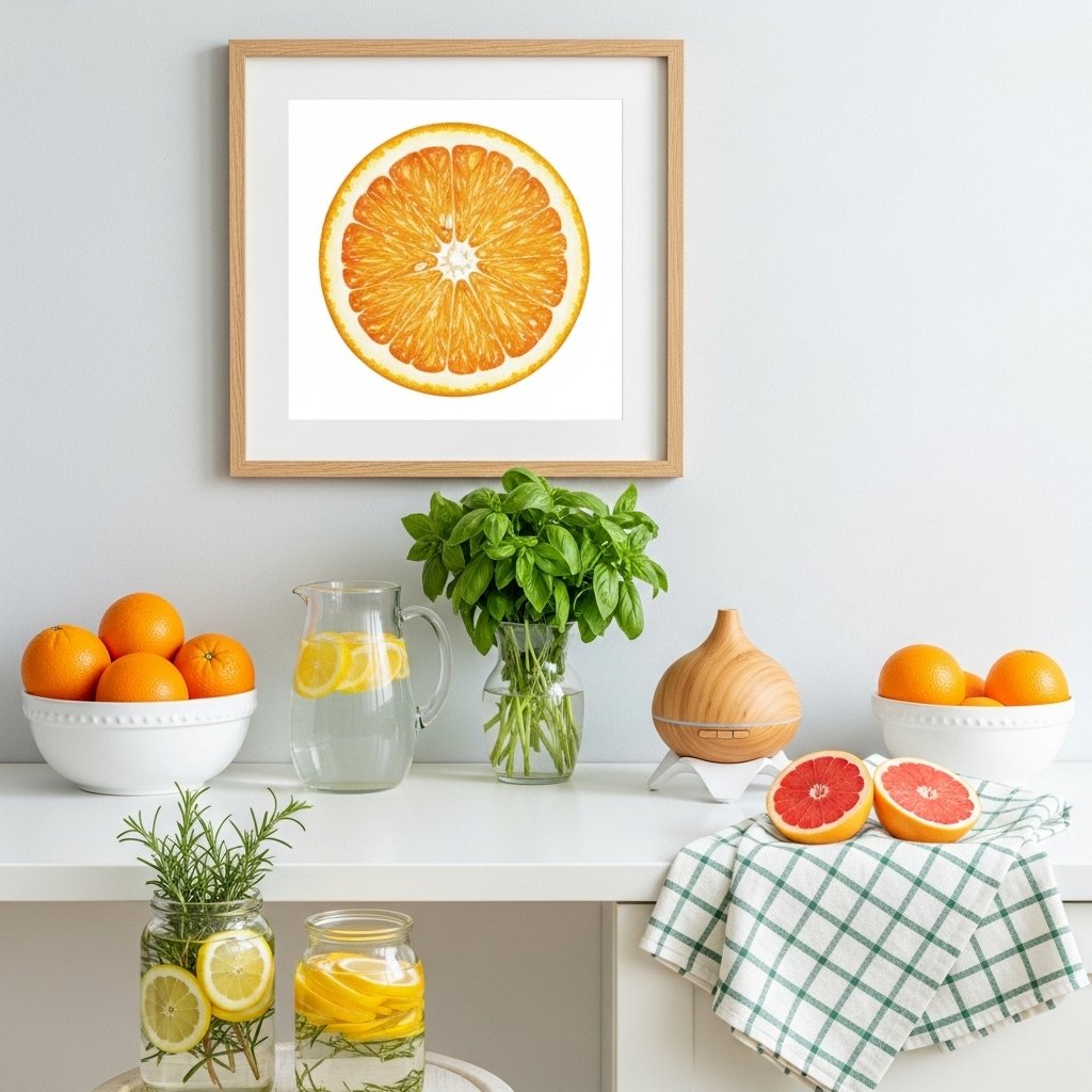 Fresh Citrus & Herb Display