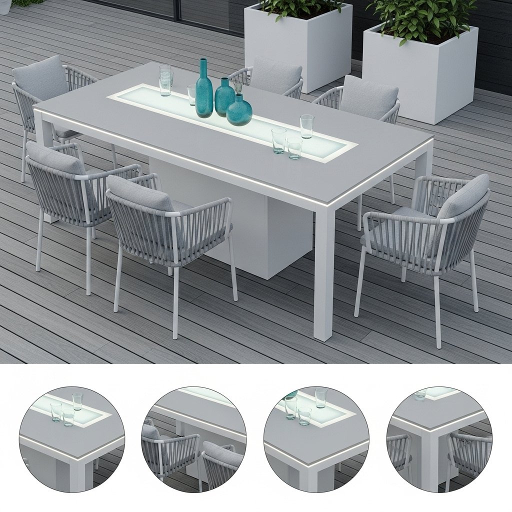  LumiLine Frosted Glow Table