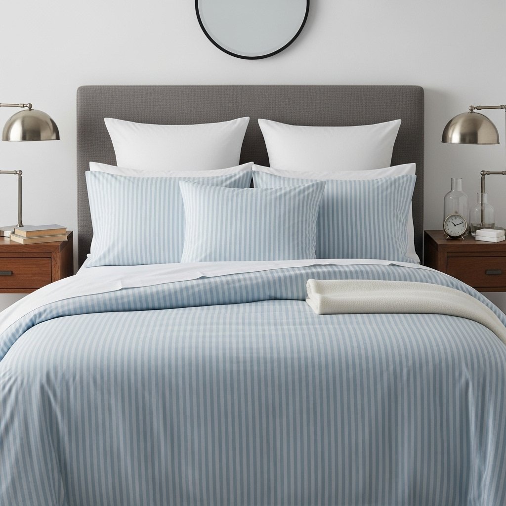 Skyline Stripe Percale Set