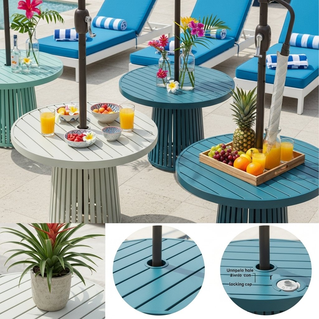 PoolDeck Breeze Umbrella Table