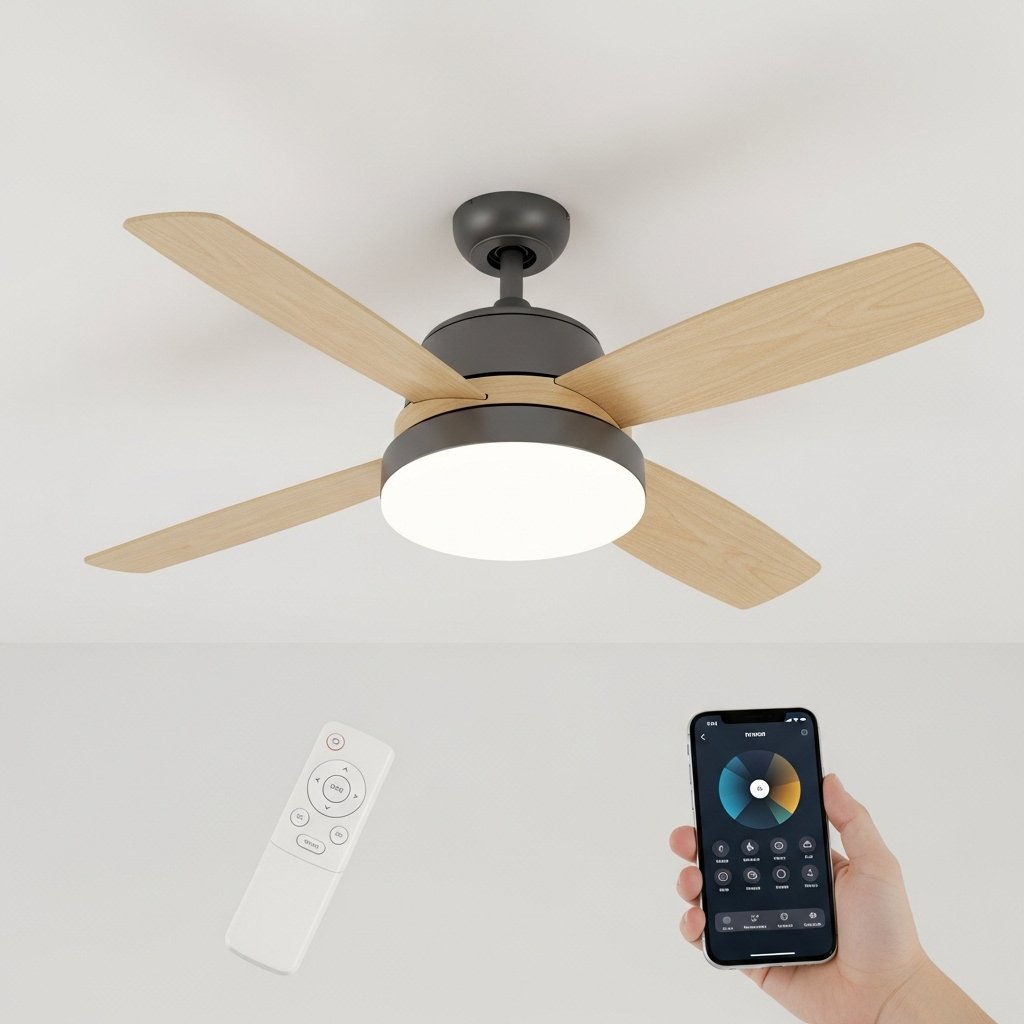 Smart Ceiling Fan with Light and App Control