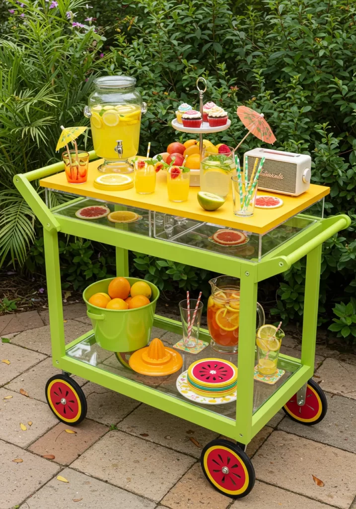 The Zesty Citrus Serving Cart