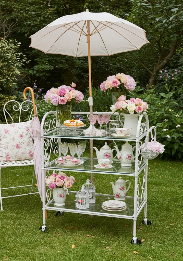 The Elegant Garden Tea Cart