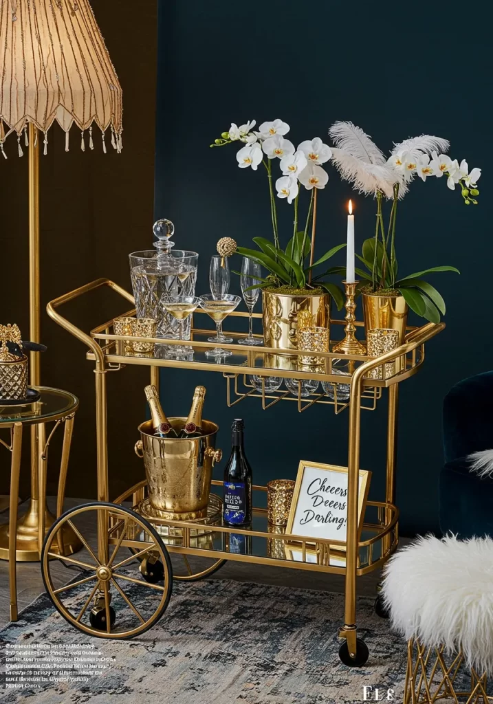 The Gilded Glamour Bar Cart