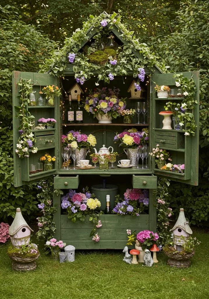 The Enchanted Garden Serving Cabinet