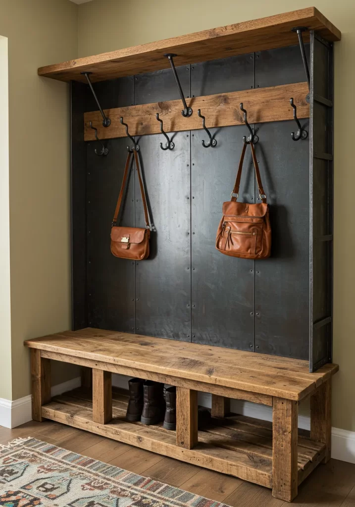The Rugged Rustic Mudroom