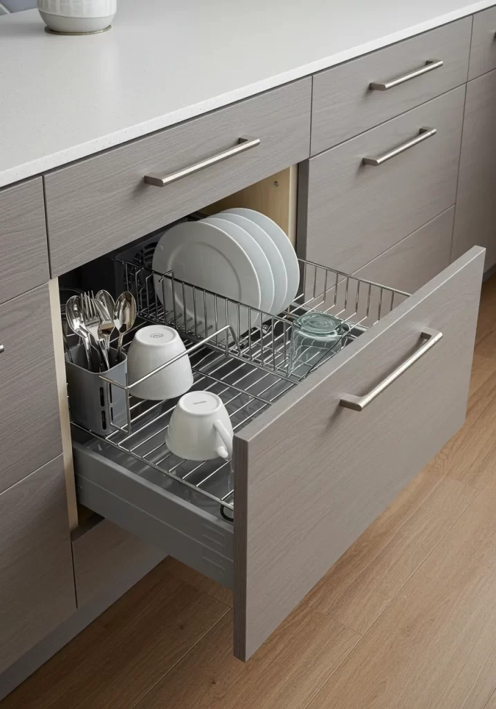 The Pull-Out Dish Drying Rack