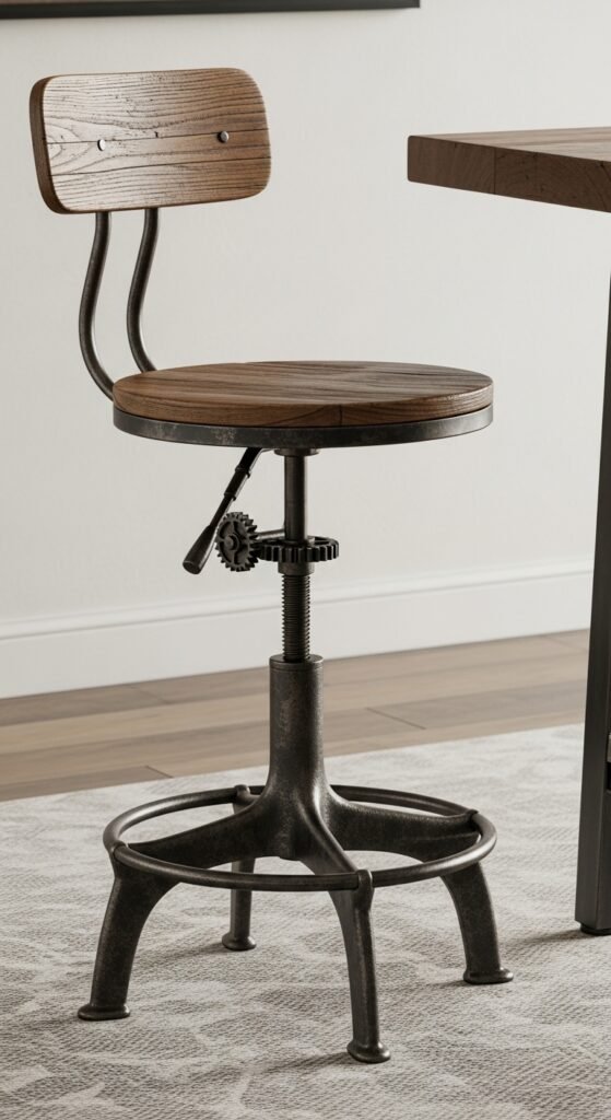 The Industrial Chic Swivel Stool