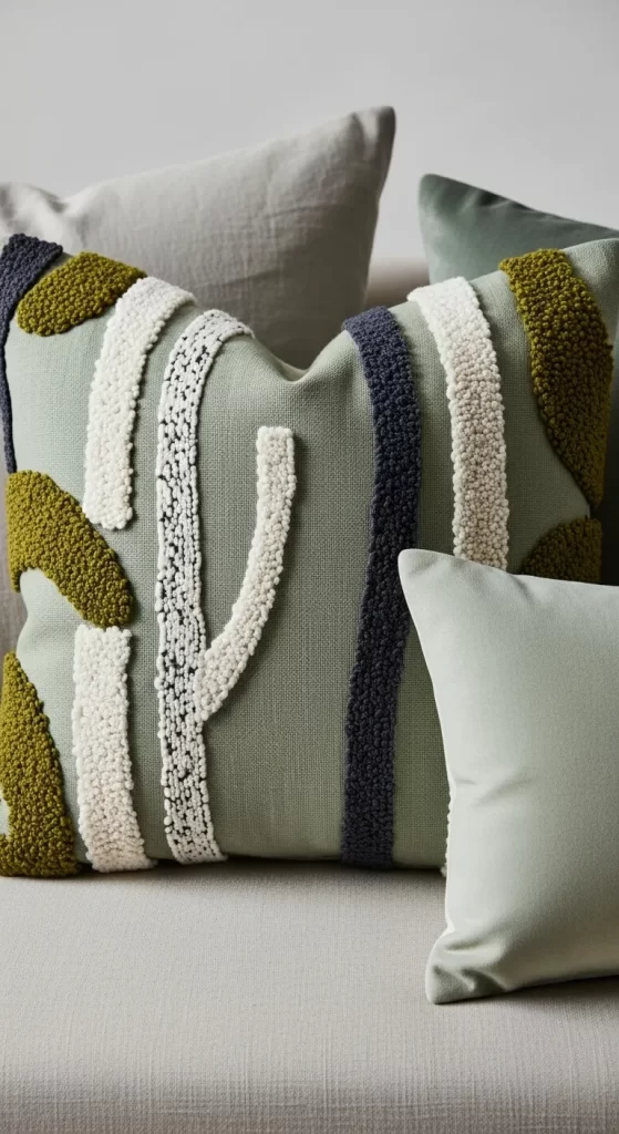 The Textured Abstract Lumbar Pillow