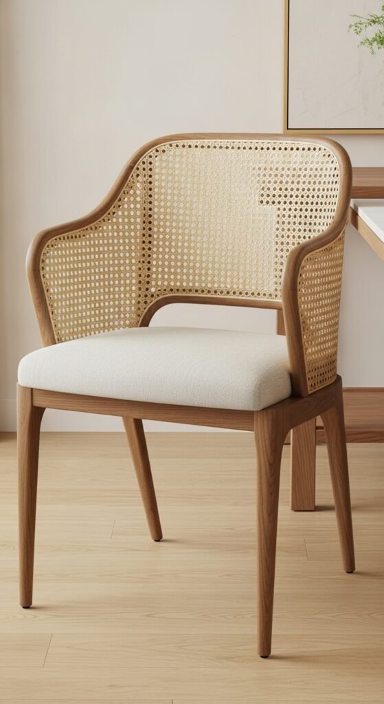 The Rattan-Backed Dining Charmer