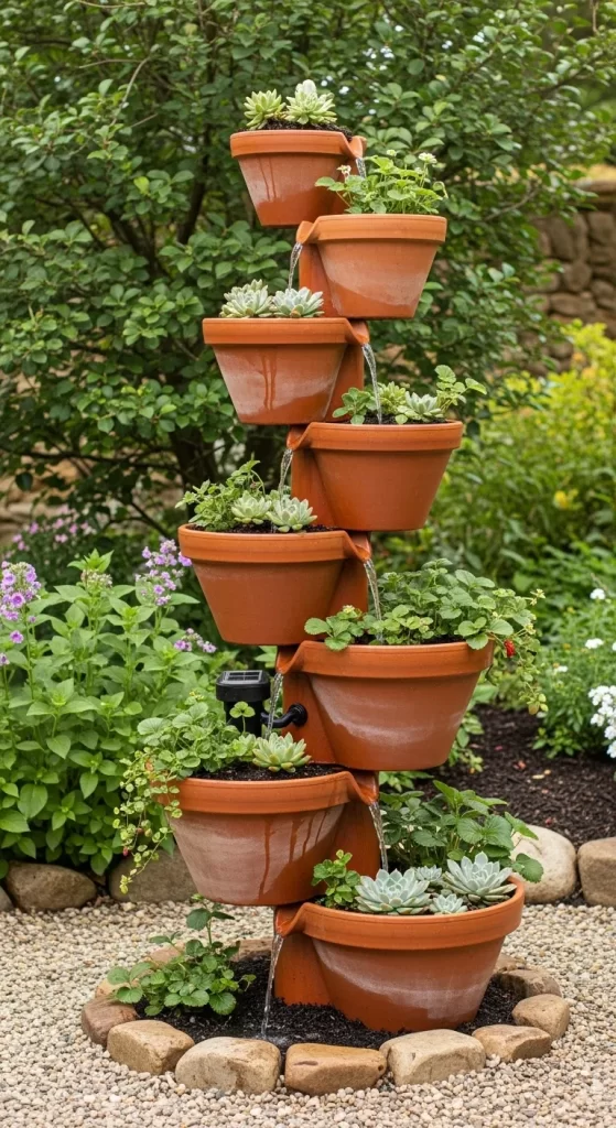 The Cascading Terracotta Fountain Garden