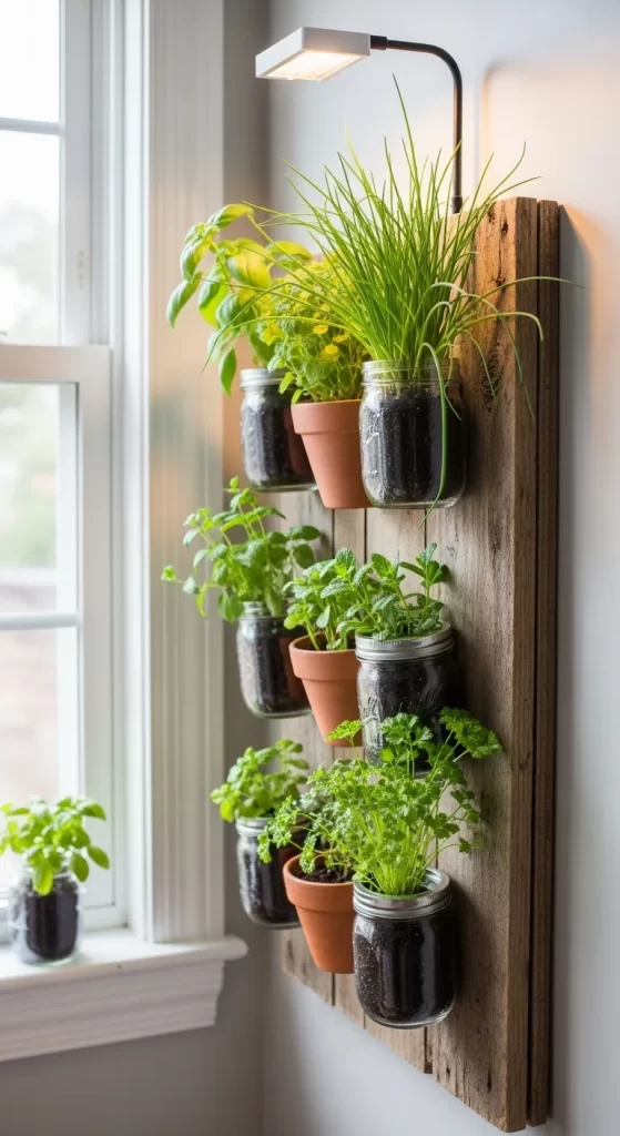 Rustic Herb Wall