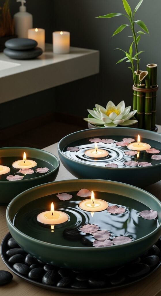 Tranquil Floating Candle Bowls