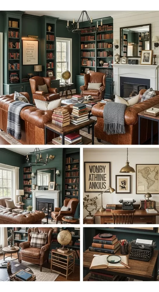 Sophisticated Library Lounge