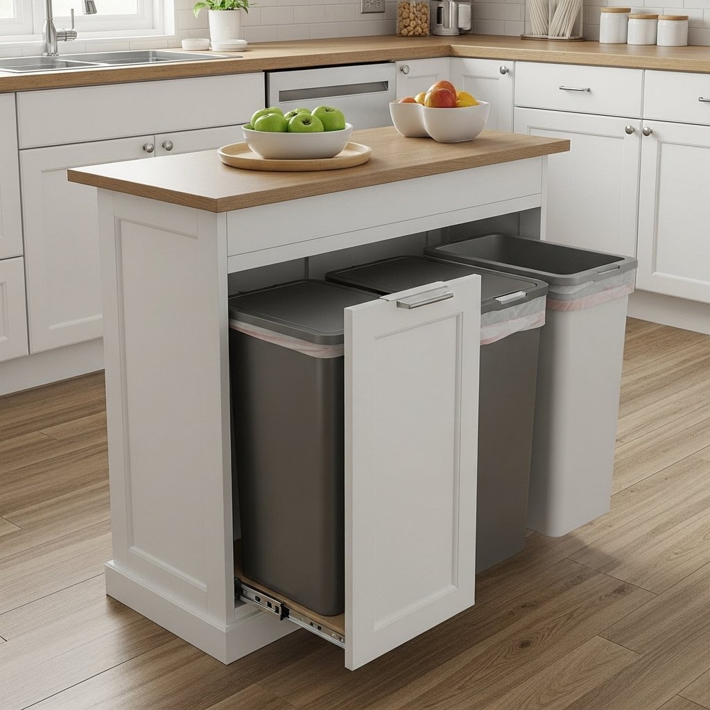 Roll-Out Trash and Recycling Cabinet