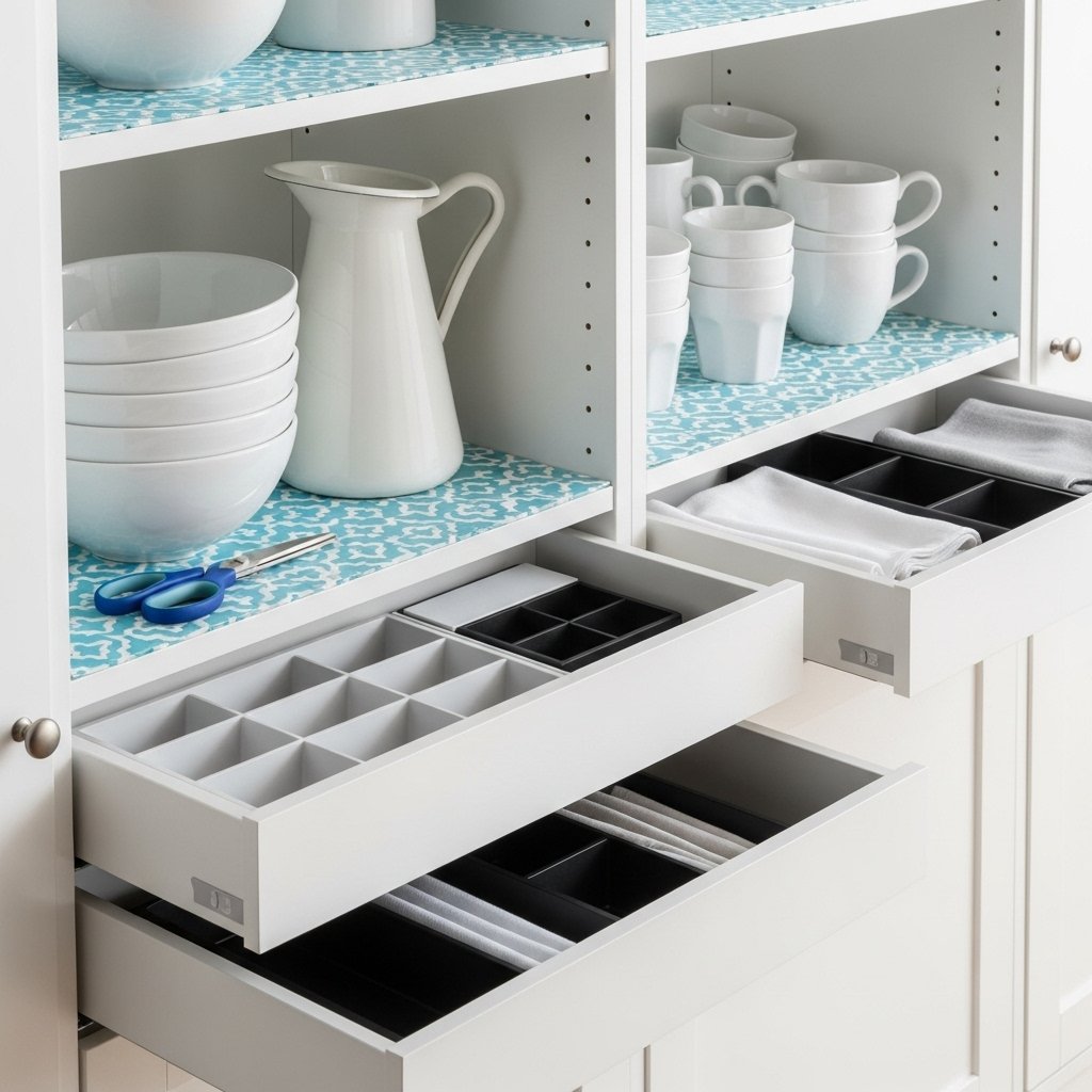 Removable Shelf Liners and Drawer Dividers