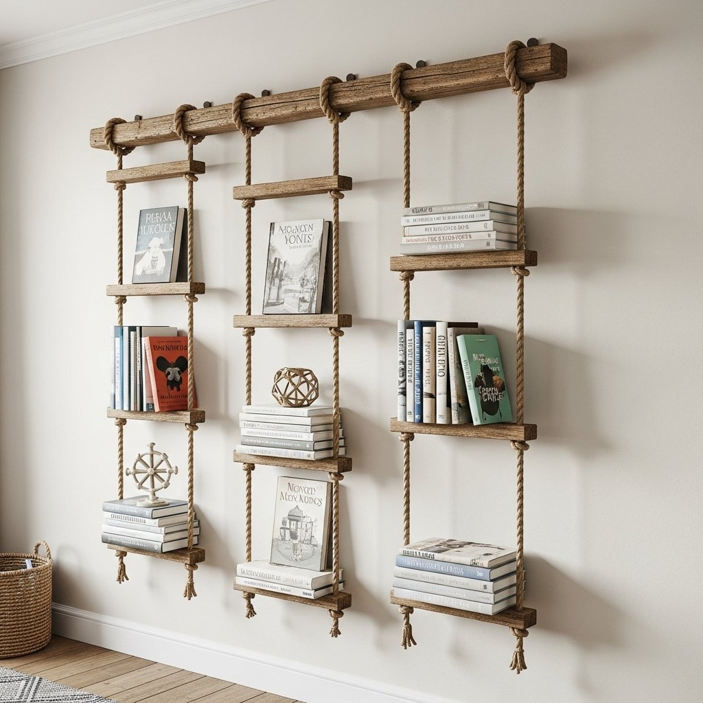 Suspended Rope Shelves