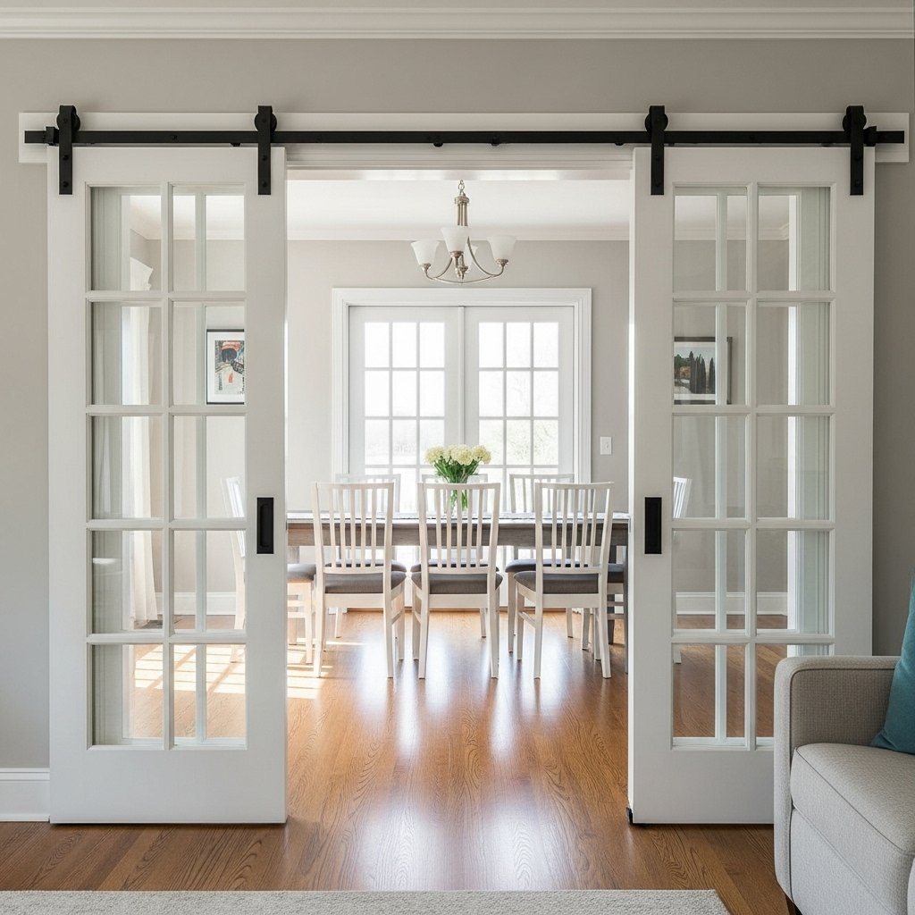 The Glass Panel Barn Doors