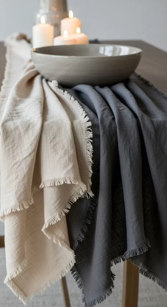 The Fringe-Edged Linen Throws