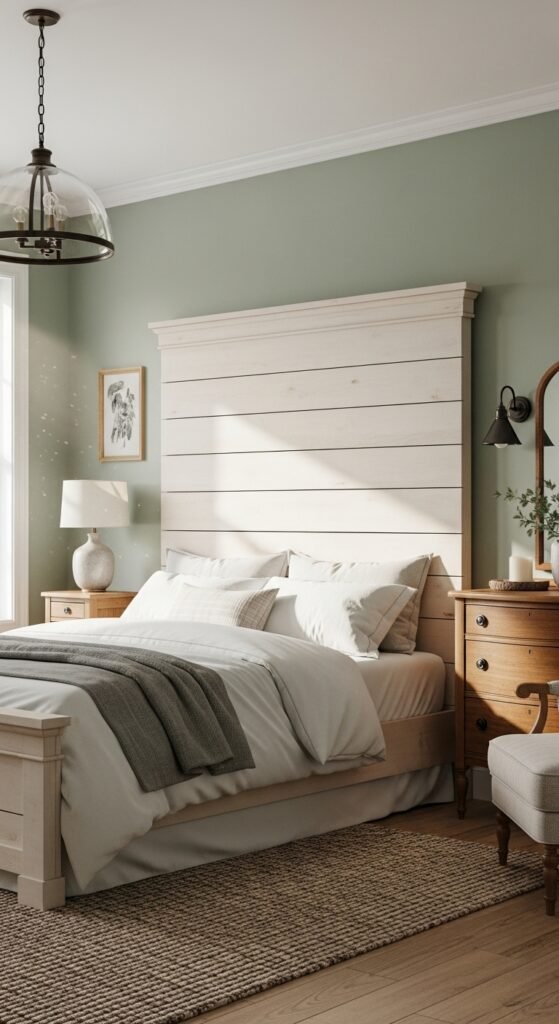 The Classic Shiplap Farmhouse Headboard