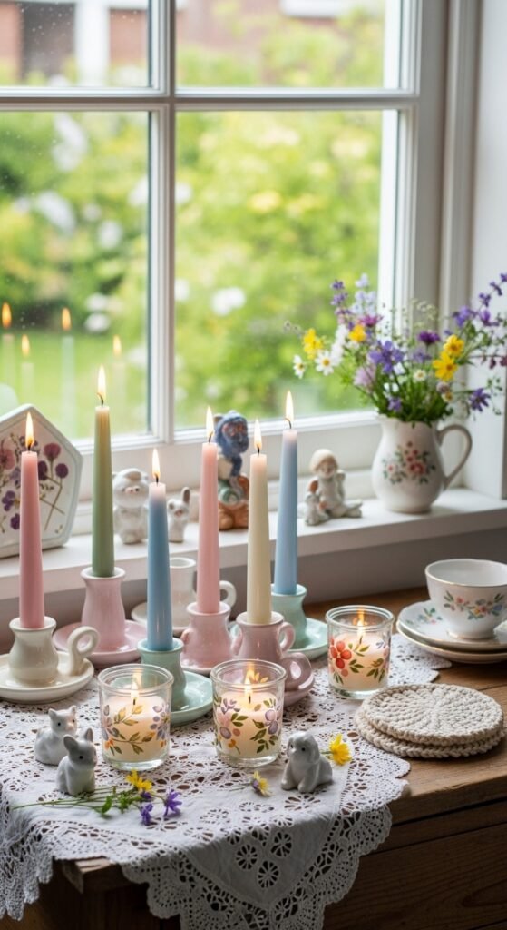 Whimsical Pastel Window Display