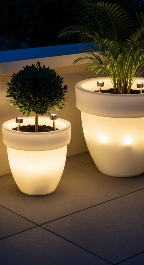 The Glowing Planter Pair