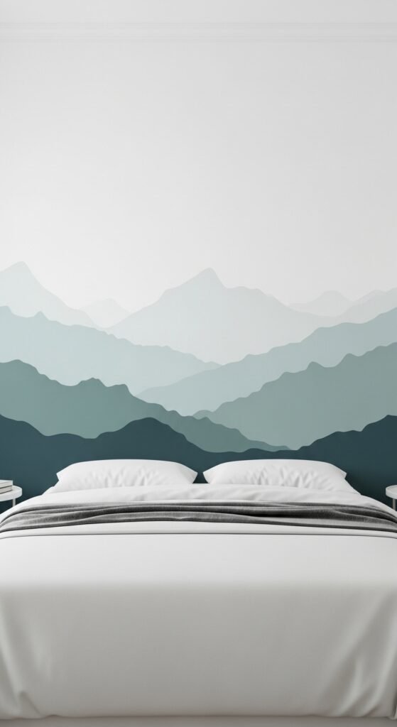 The Serene Mountainscape Mural