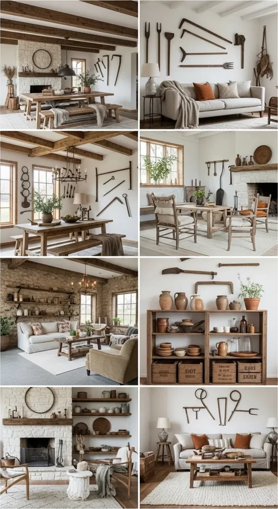 Rustic Farmhouse with Vintage Tools