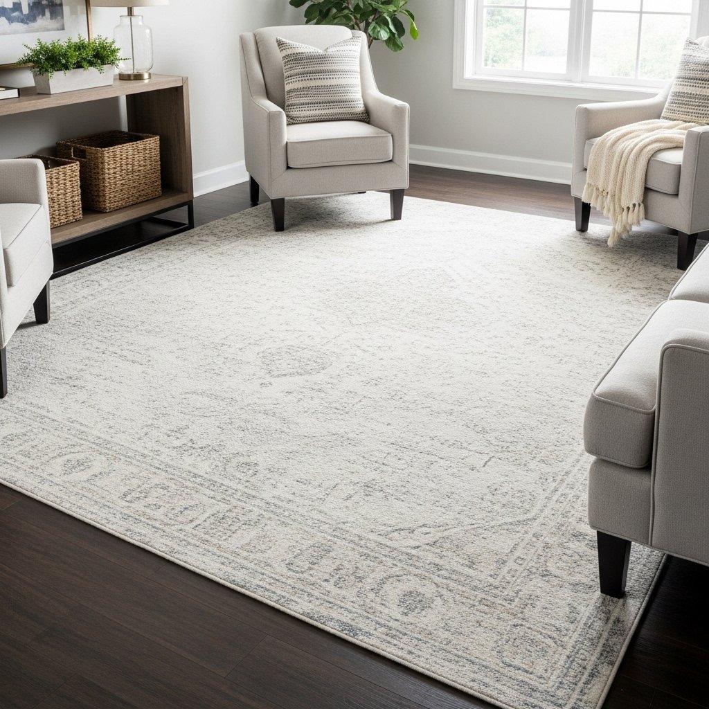 The Expansive Light-Colored Rug