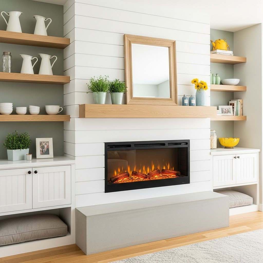 The Bright & Airy Farmhouse Fireplace