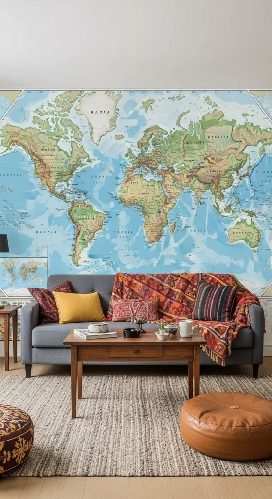The Expansive World Map Mural
