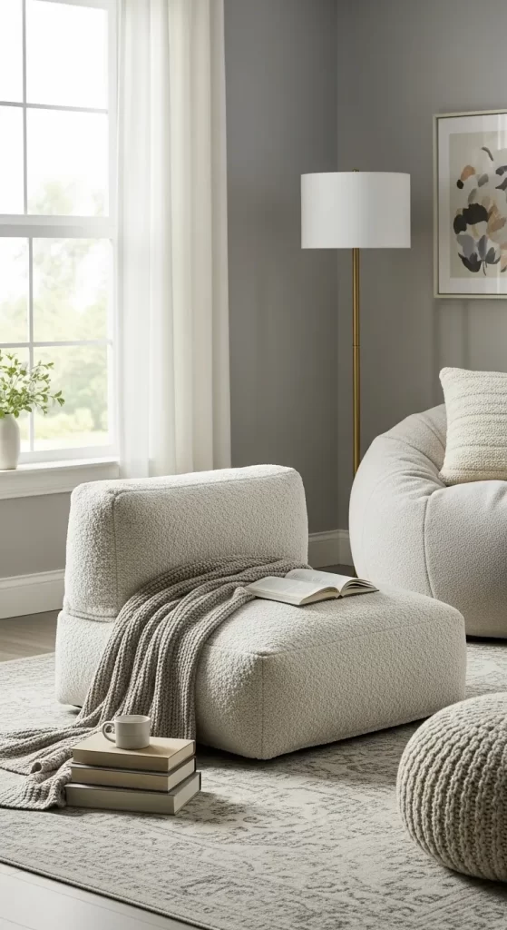 The Bouclé Floor Lounger