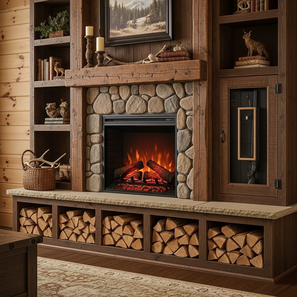 The Rustic Lodge Stone Hearth