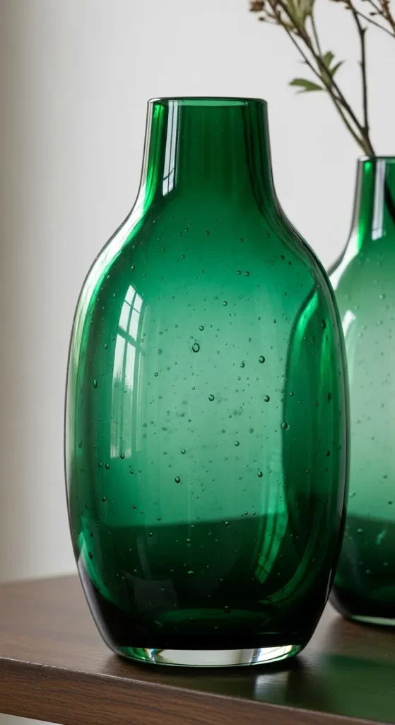 The Verdant Bubble Glass Vase