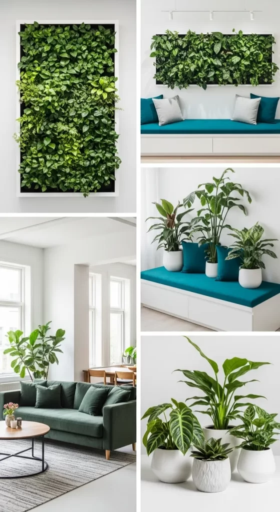 Dynamic Green Wall Art and Lush Plantscapes