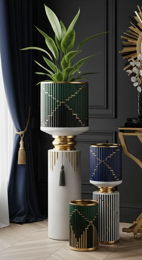 The Art Deco Elegance Planters