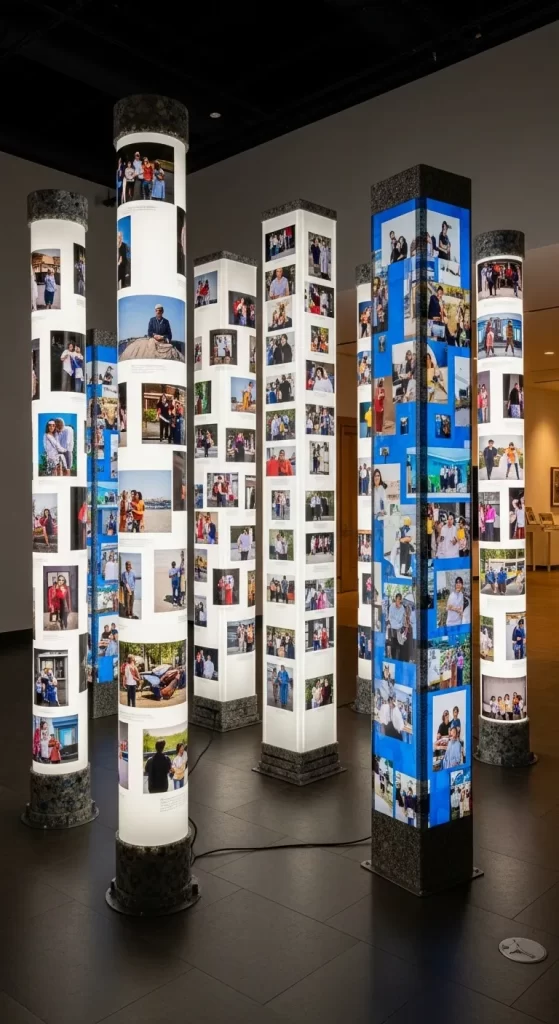 The Illuminated Photo Pillars