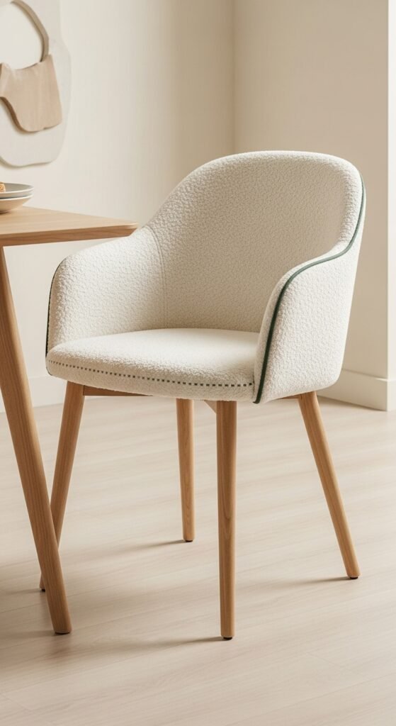 The Bouclé Embrace Dining Chair