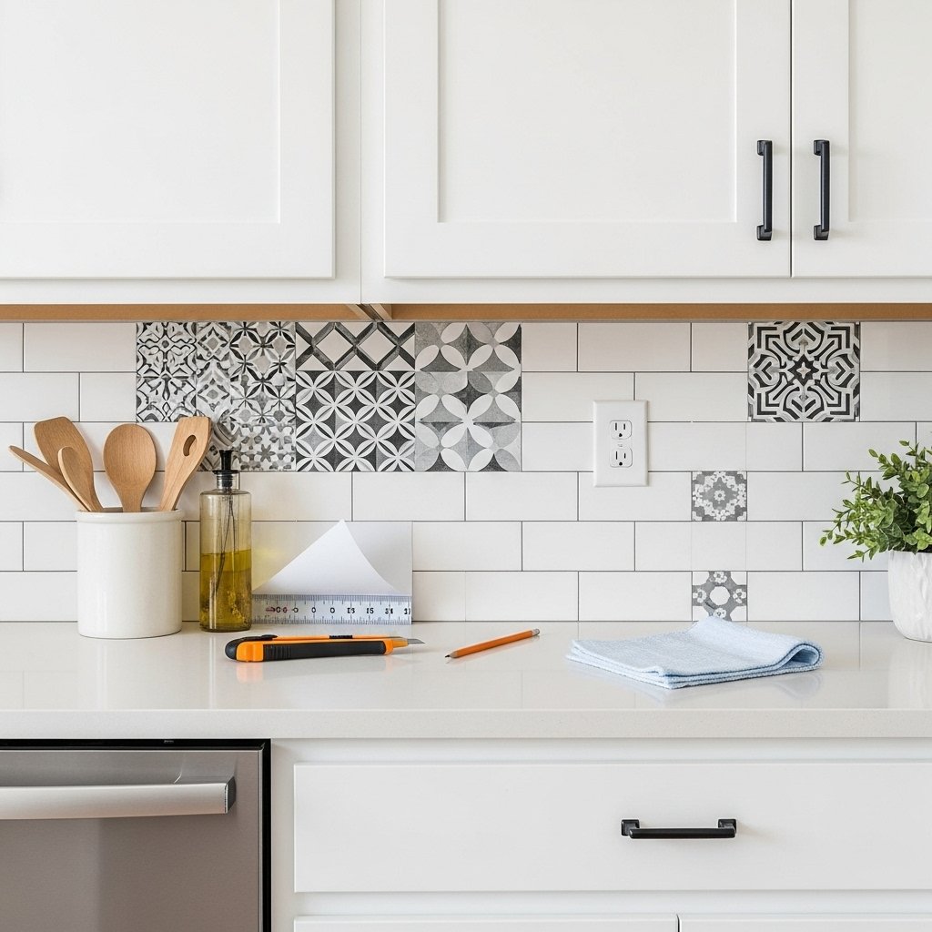 Stylish Peel-and-Stick Backsplash Tiles