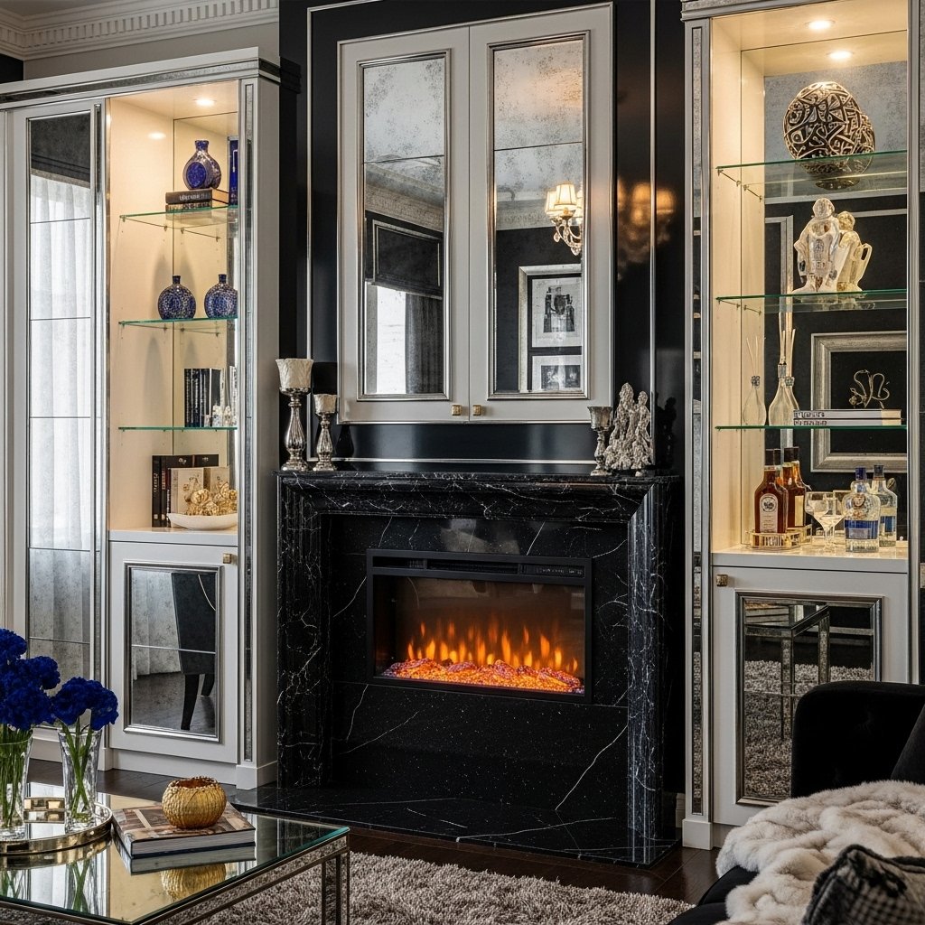 The Hollywood Regency Fireplace Feature