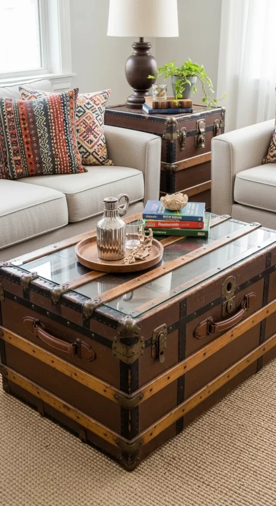 The Vintage Travel Trunk Table