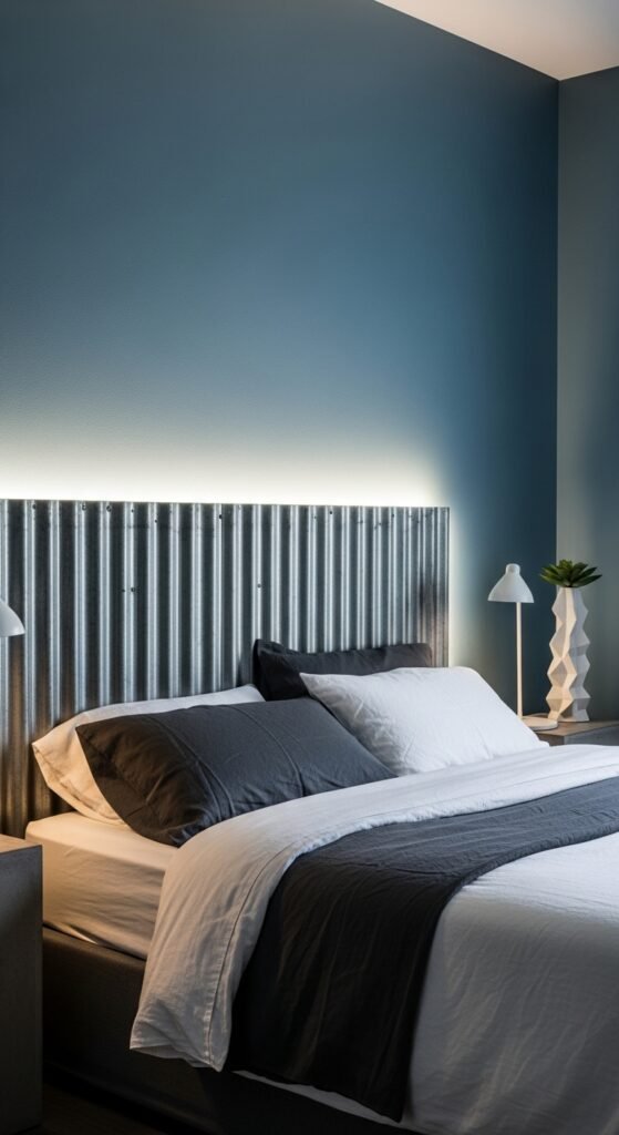 The Industrial Corrugated Metal Headboard