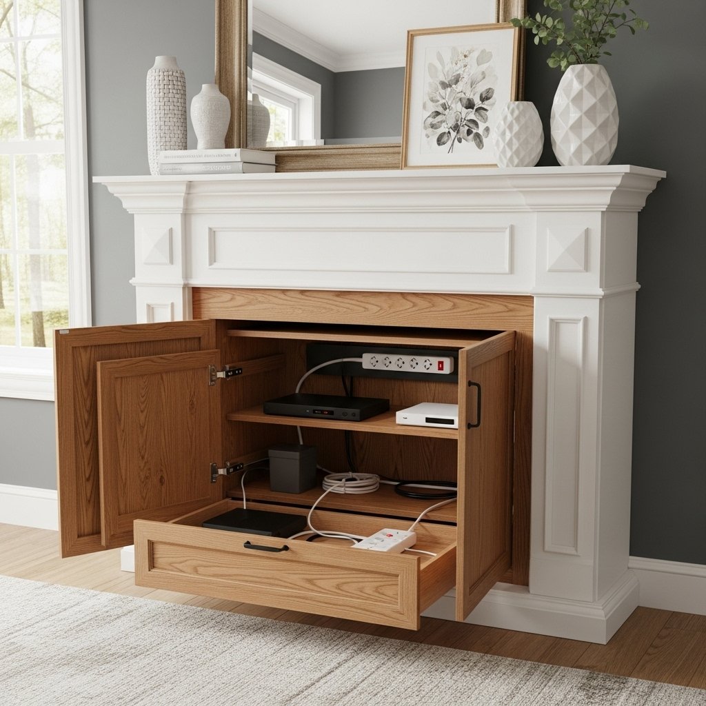 The Fireplace Media Mantel