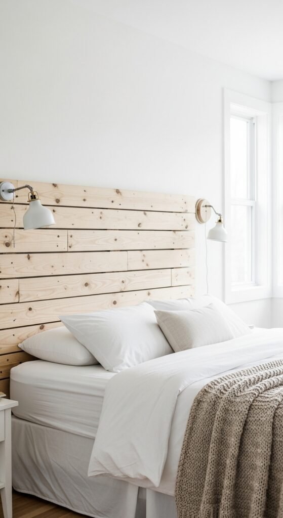 The Horizontal Plank Panel Headboard