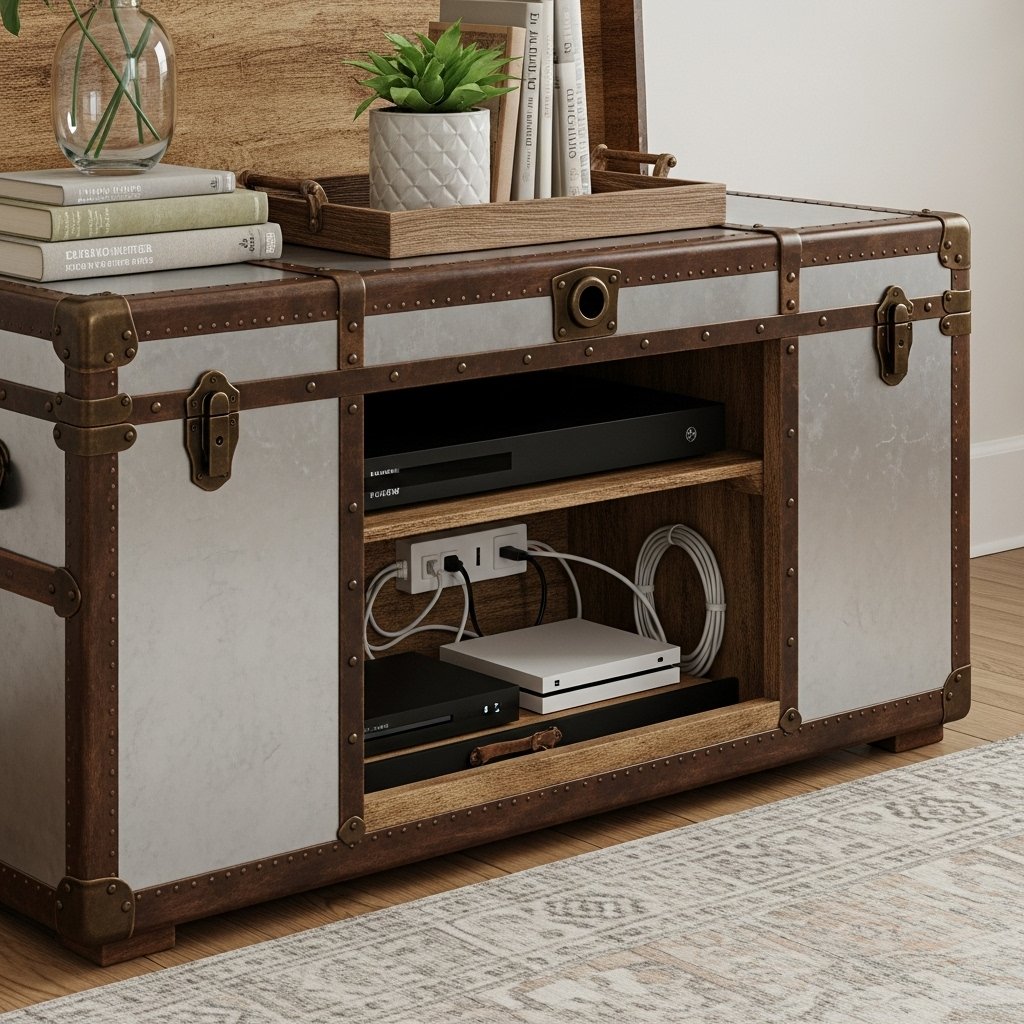The Stylish Storage Trunk Console