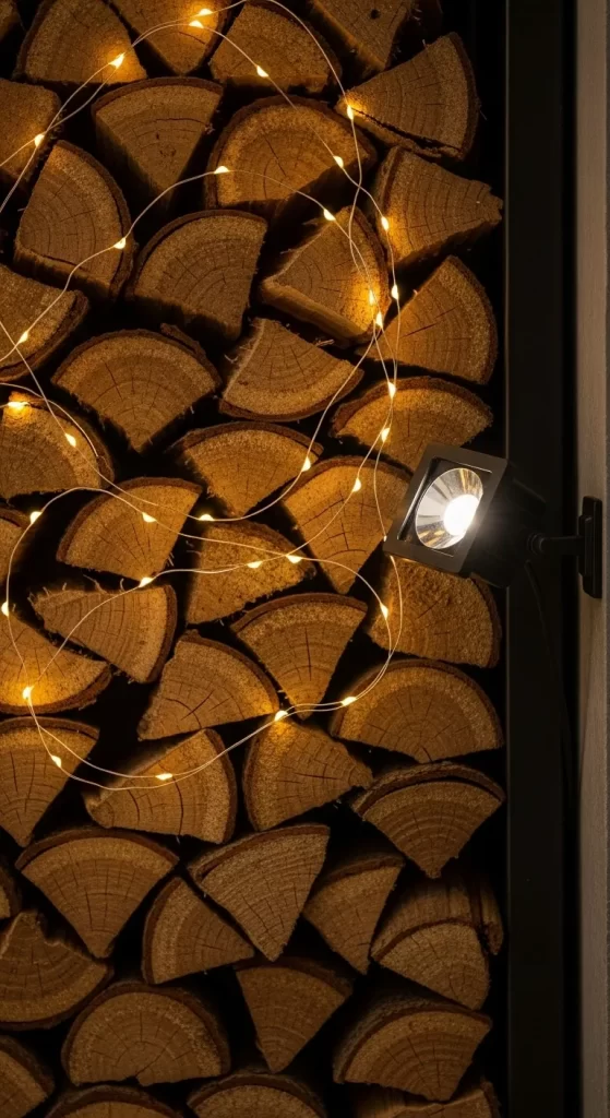 The Illuminated Wood Pile