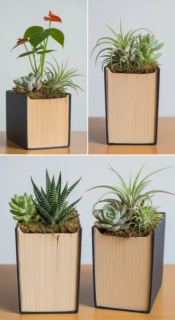 Book Planter Vignettes