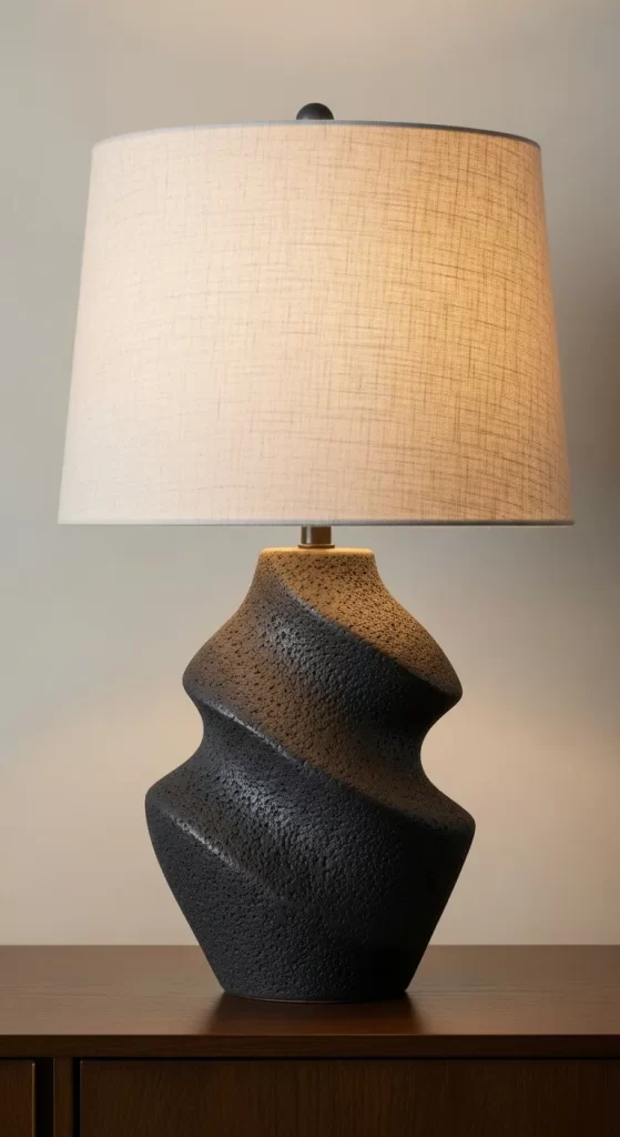 The Sculpted Volcanic Table Lamp