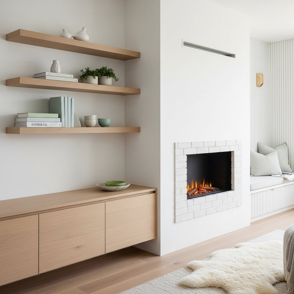 The Scandi-Modern Fireplace Nook